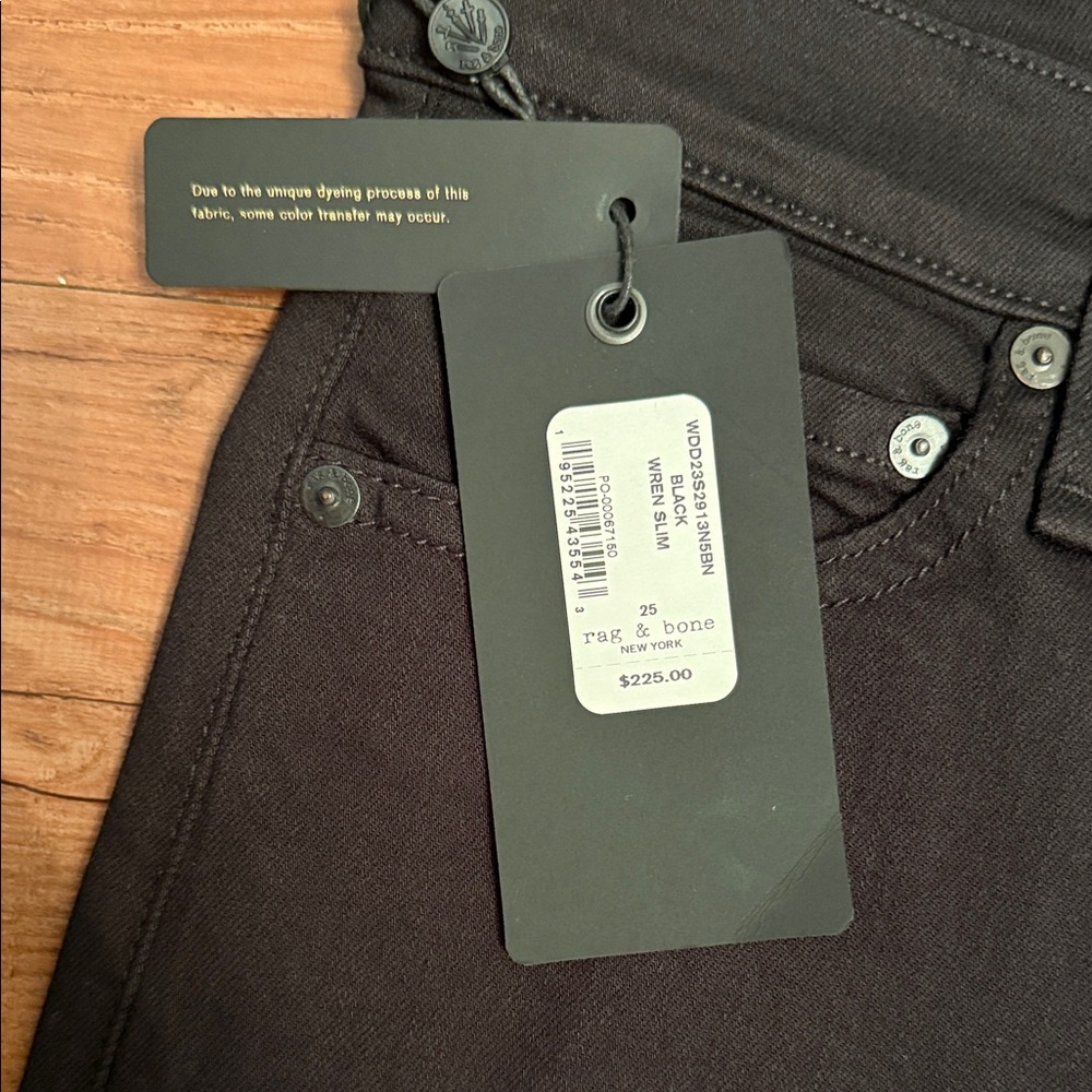 NWT Rag & Bone Black Jeans - Picture 2 of 5
